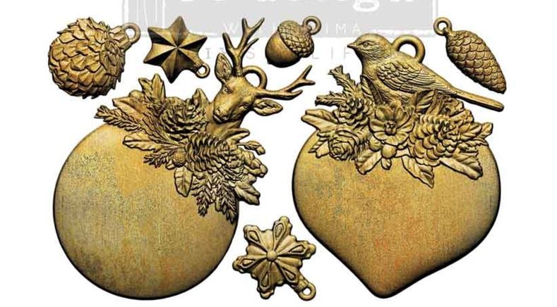 Re-Design with Prima Decor Moulds - Evergreen Antler Emblem 5