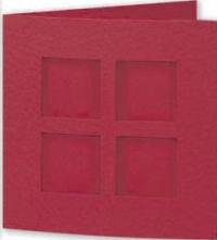 Four-Squares Large Sq Aperture Cards -  Hammer Red (5)