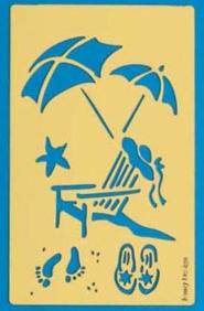 Brass Embossing Stencil - Beach (4056)