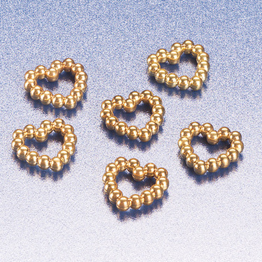 Beaded Hearts - GOLD