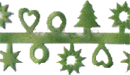 Satin Ribbon Cutout Christmas Design  - Green