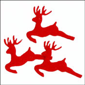 SALE: Christmas - Fabric Reindeer Red