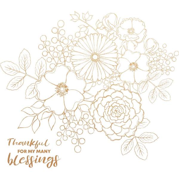 Kaisercraft Blessed Speciality Paper - FOIL BOUQUET