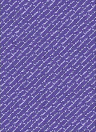 Background Paper - Happy Birthday (White on Blue)