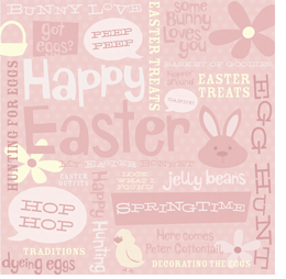 Karen Foster Easter Collection -  Bunny Collage Paper