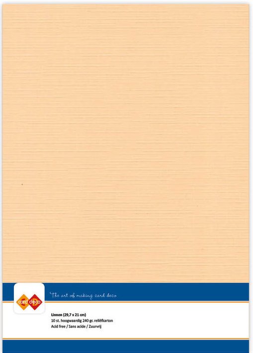 A4 Linen Textured Cardstock (Pack of 10) SAND