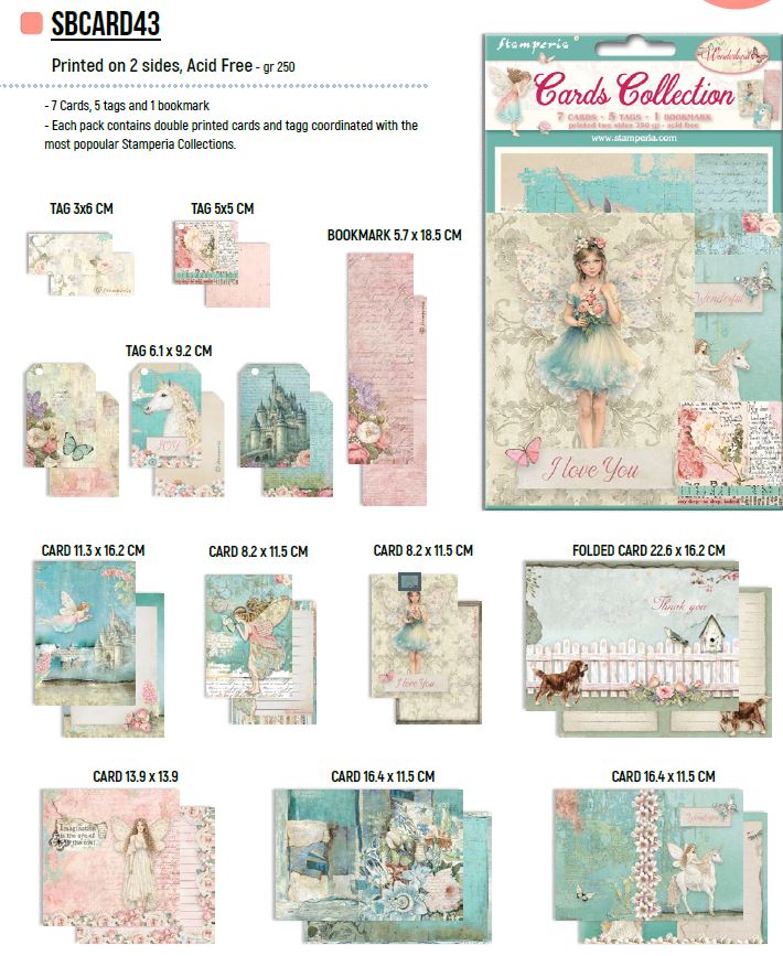 NEW Stamperia Wonderland Cards Collection