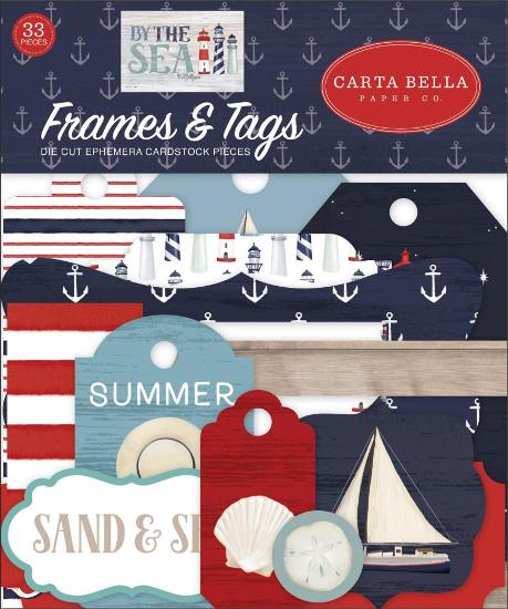 Carta Bella Cardstock By The Sea Ephemera - Frames & Tags