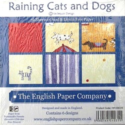 English paper Co 6x6 Pads - Raining Cats & Dogs