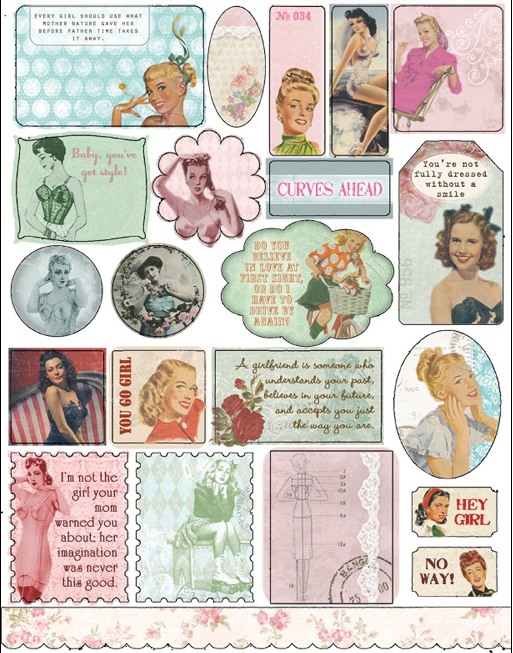 Melissa Frances C'est La Vie Retro Stickers