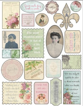Melissa Frances C'est La Vie Vintage Stickers