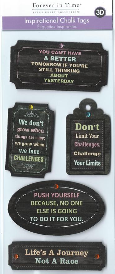 Inspirational Chalk Tags - A Better Tomorrow