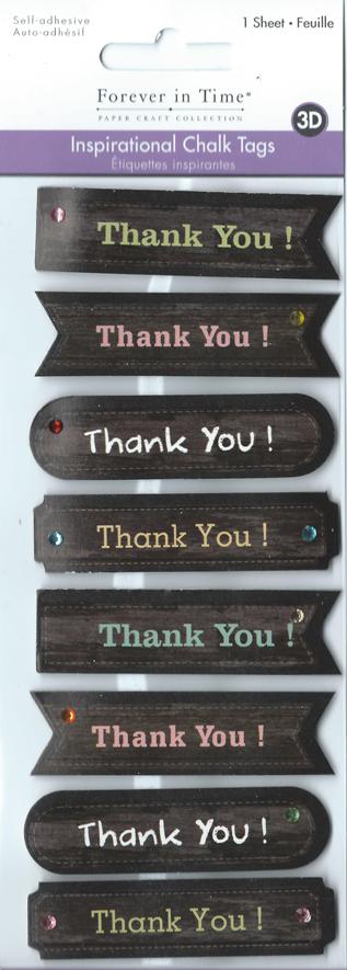 Inspirational Chalk Tags - Thank You