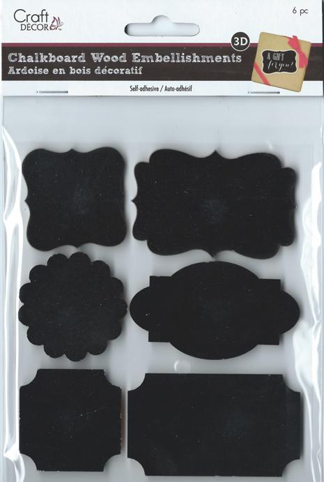 Chalkboard Wood Embellishments - Labels