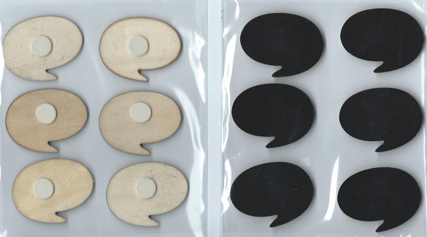 Chalkboard Wood Embellishments - Speech Bubbles