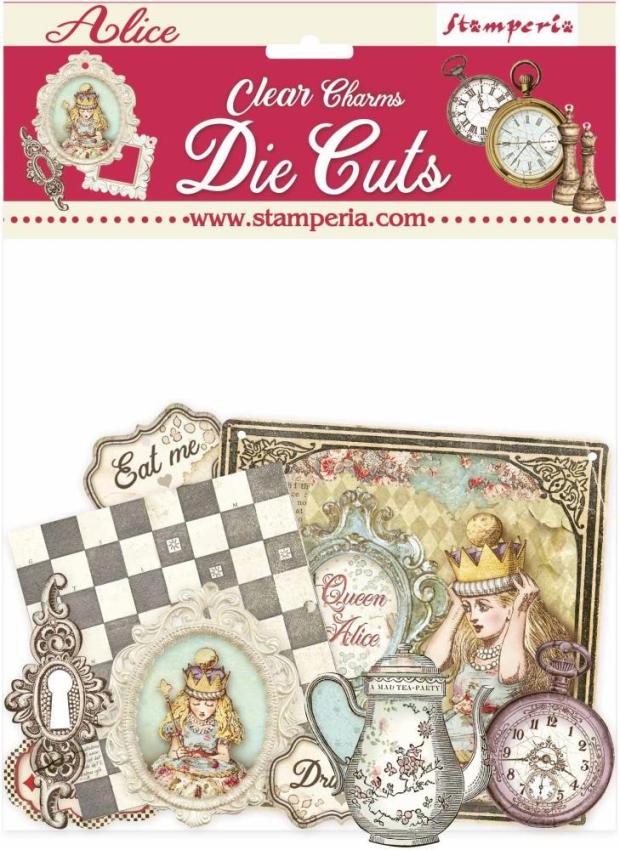 Stamperia Alice Charms Clear Die Cuts (DFLDCP18)