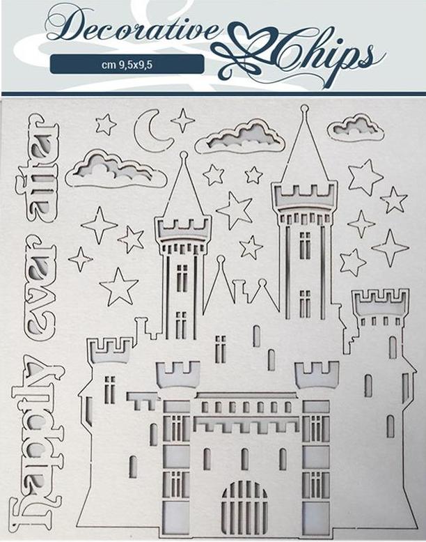 Stamperia Decorative Chips - Castle SCB58