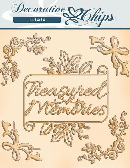 Stamperia Decorative Chips - Romantic Christmas MEMORIES SCB103