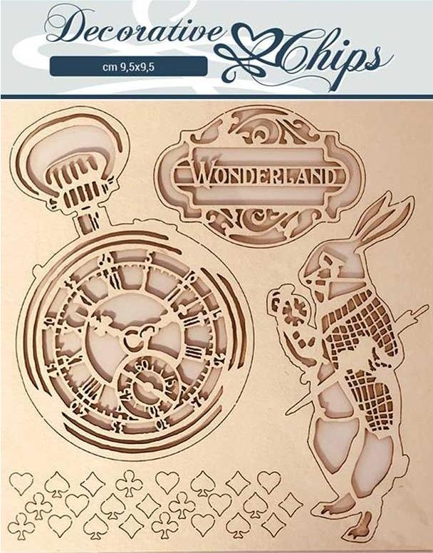 Stamperia Decorative Chips - ALICE Wonderland SCB50