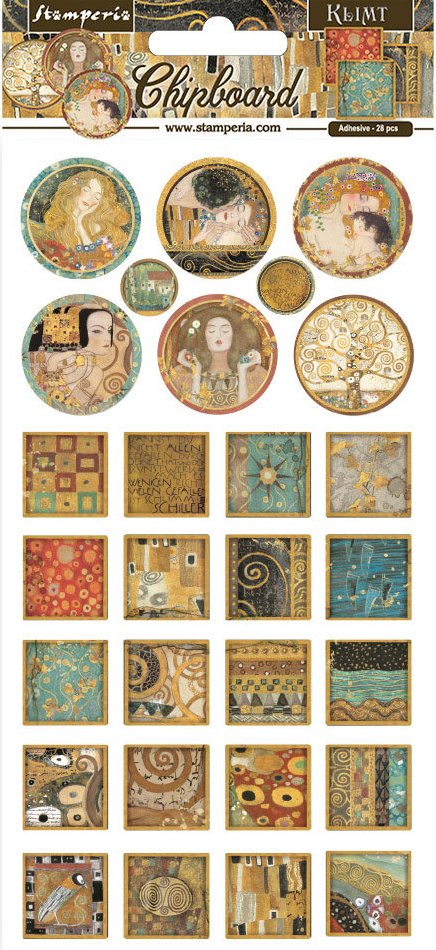Stamperia Klimt - CHIPBOARD - Squares and Rounds