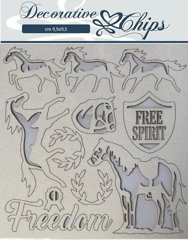 Stamperia Decorative Chips - FREEDOM SCB98 