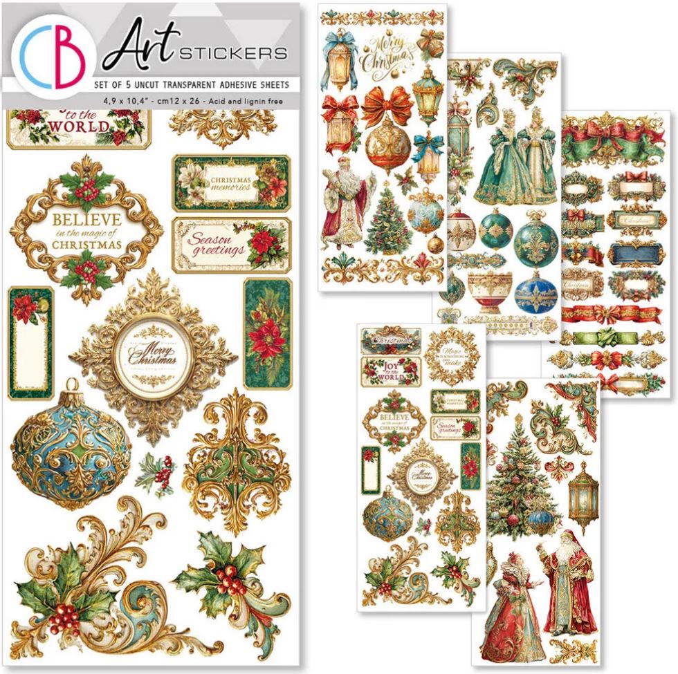 Ciao Bella Eternal Christmas Transparent Adhesive Sheets (5pcs) (CBI009)