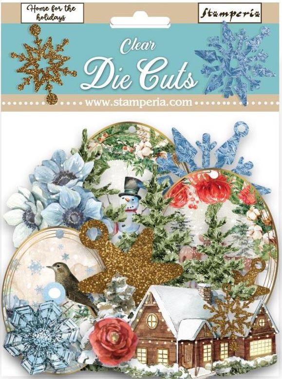 PRE-ORDER: Stamperia Home For The Holiday CLEAR COLOURED DIE-CUTS