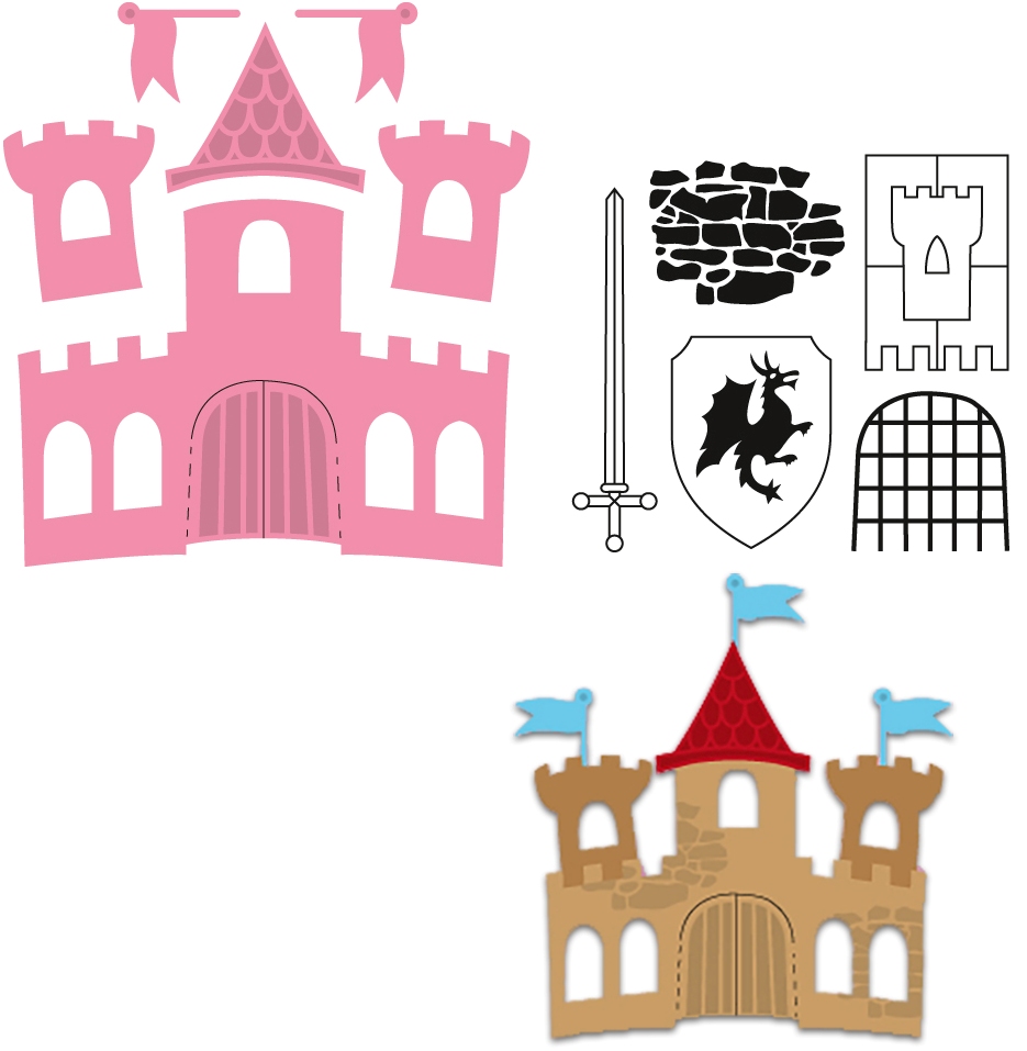 Marianne Design Collectables  Dies & Stamps - Castle (COL1404)