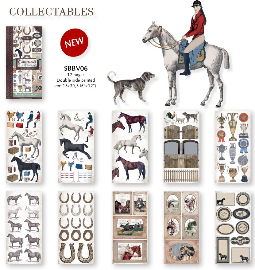 Stamperia Collectables 6x12 Paper Pad - Romantic Horses