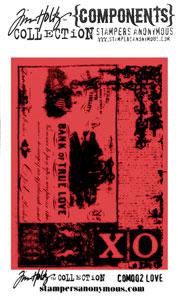 Tim Holtz Unmounted Stamps - Love (COM002)