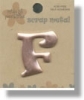 Copper Metal Alphabet - F