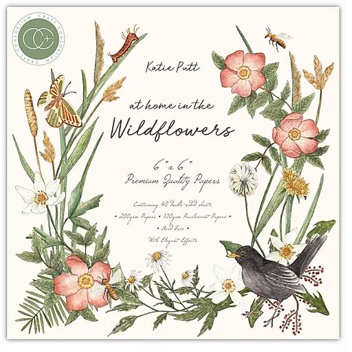 Craft Consortium At Home in the Wildflowers 6x6 Premium Paper Pad