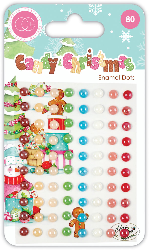 Craft Consortium Candy Christmas Enamelled Dots