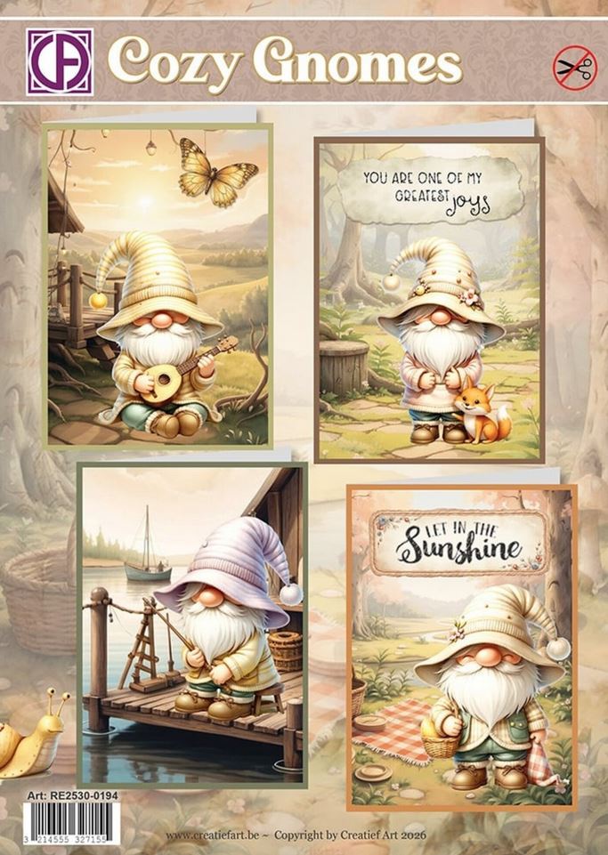 Creatief Art Cosy Gnomes Card Kit (RE2530-0194)