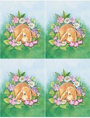 Dcoupage - Summer Rabbit - Large (062)  