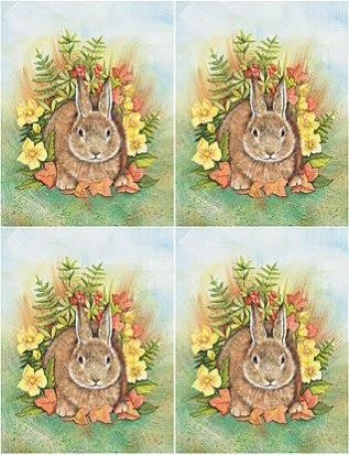 Dcoupage - Autumn Rabbit - Large (063)  