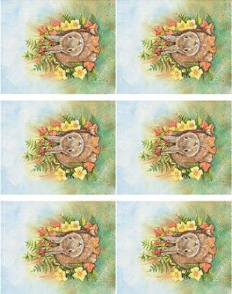 Dcoupage - Autumn Rabbit - Small (071)  