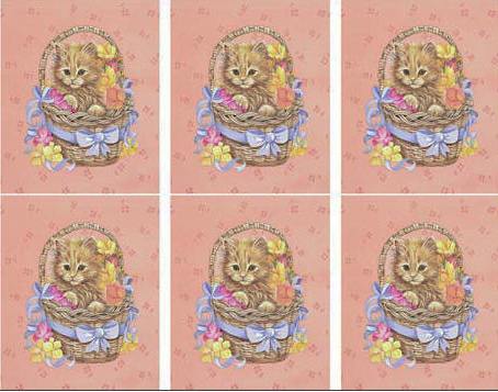 Dcoupage - Cat Basket (Small)