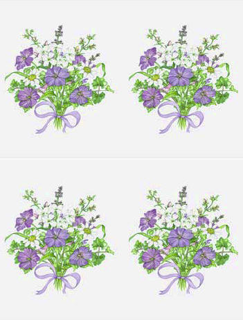 Dcoupage - Geranium Bunch (089)