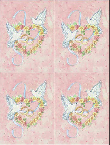 Dcoupage - Doves/Rings (109)