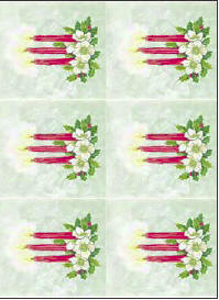 Dcoupage - 3-Candled Christmas Decoration (140)