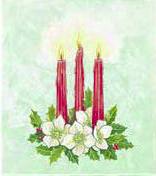 Découpage - 3-Candled Christmas Decoration (140)