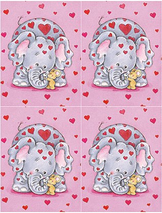 Dcoupage - Elephant & Mouse Large