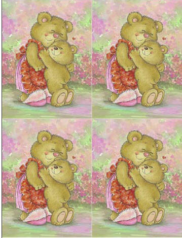 Dcoupage - Mum and Little Bear (Large)