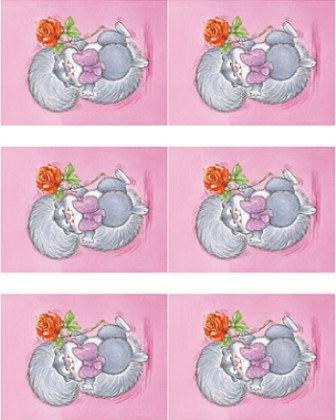Dcoupage - Squirrel with Rose - Small 