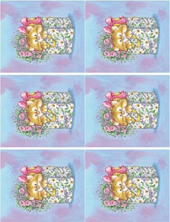 Dcoupage - Cat in Flower Bag (Small) 