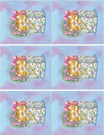 Dcoupage - Cat in Flower Bag (Small) 