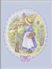 Dcoupage -  Victorian Girl Blue (268)