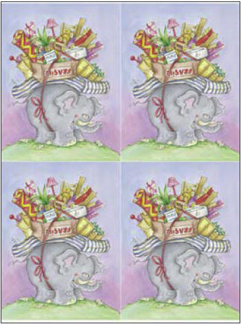 Dcoupage -  Moving Home Elephant (271)