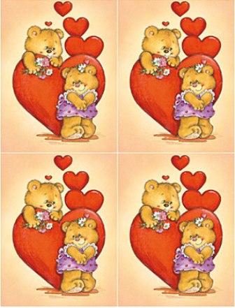 Dcoupage - Bears & Hearts (320)  